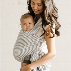 Solly Baby Wrap - natural and grey stripe